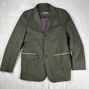 Vintage JeepRich Button Front Mens Olive Green Jacket Size XL Canvas Coat